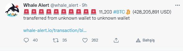Whale Alert Bitcoin Transferi