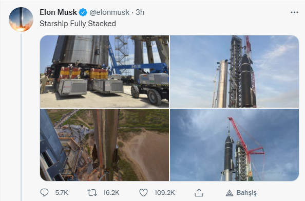 Elon Musk Twitter fotoğrafını Uzay Roketi Olarak Güncelledi