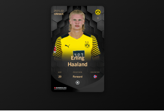 Sorare’de rekor: Yıldız oyuncu Haaland’ın NFT’si 265 ETH’e satıldı