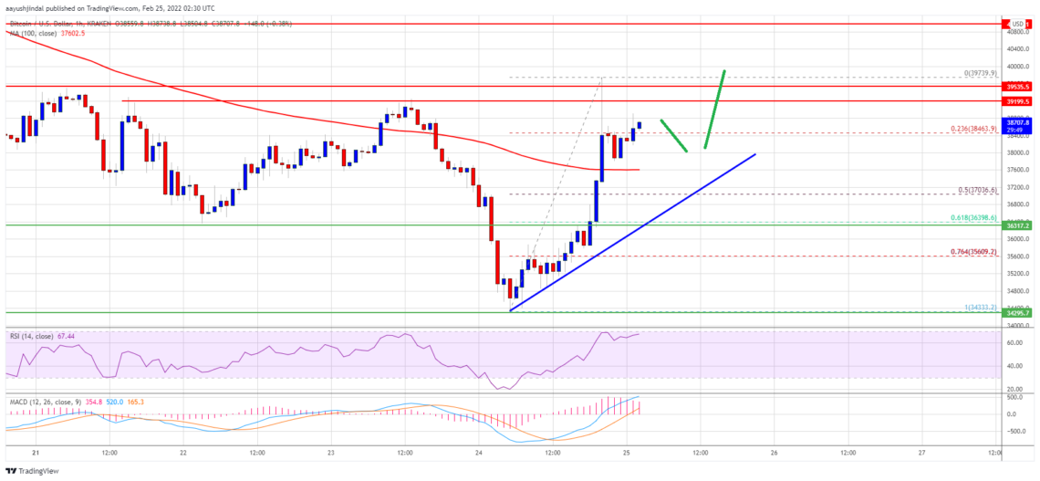 bitcoin btc fiyat analizi kayiplari tersine cevirdi 40 000 dolar seviyesi neden onemli 25 subat 2022 t