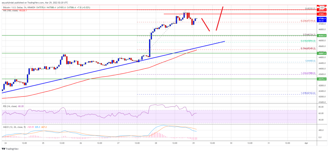 bitcoin btc fiyat analizi 48 000 dolari test etti yukselis surecek mi 6