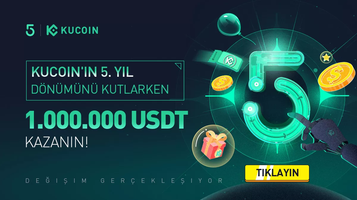 KuCoin 5. Yılını Kutluyor: Bu Ödülleri Kaçırmayın!